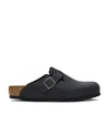 Birkenstock Boston Oiled Leather Sandals In Black