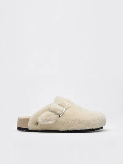 Birkenstock Boston Buckled Platform Slides In Metallic