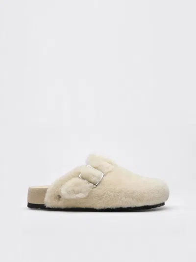 Birkenstock Boston Buckled Platform Slides In Metallic