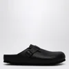 Birkenstock Boston Leather Buckled Clogs In Black
