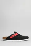 Birkenstock 1774 Boston Suede Sandals In Black