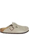 Birkenstock Boston Suede Slippers In 中性色