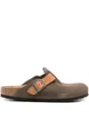Birkenstock Boston Slippers In Brown