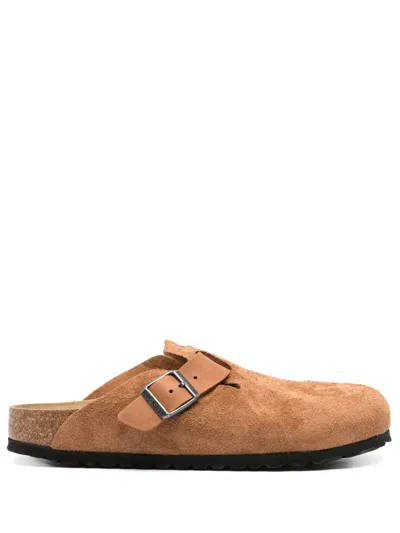 Birkenstock Boston Slippers In Brown
