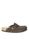 Birkenstock Boston Slippers In Gray