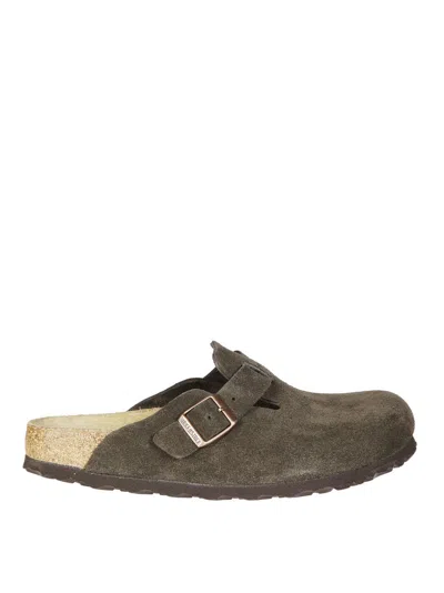 Birkenstock Boston Slippers In Gray