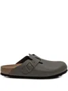 Birkenstock Boston Slippers In Green