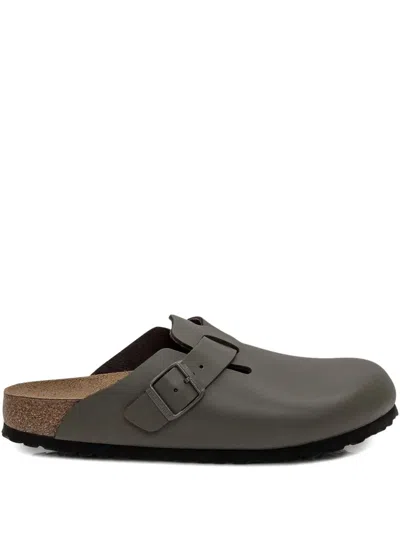 Birkenstock Boston Slippers In Green