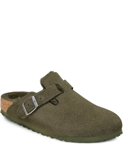 Birkenstock Boston Slippers In Green
