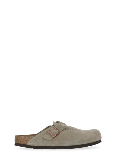 Birkenstock Boston Slippers In Gray