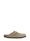 Birkenstock Taupe Soft Footbed Boston Clogs In Tabacco Brown