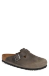 Birkenstock Mens Leather Slip On Slip-on Shoes In Brown