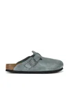 Birkenstock Boston Soft Footbed In Basalt Gray