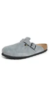 Birkenstock Boston Soft Footbed Clogs Basalt Grey In Basalt Grey