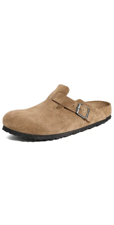 BIRKENSTOCK BOSTON SOFT FOOTBED CLOGS DARK TEA