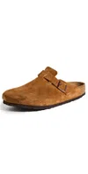 Birkenstock Tan Boston Soft Footbed Clogs In Mink
