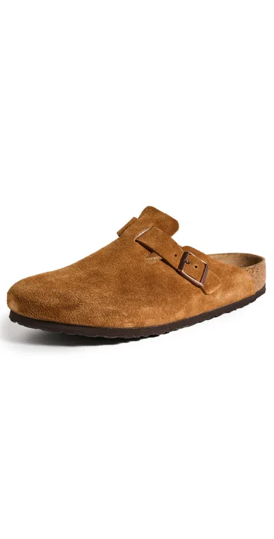 BIRKENSTOCK BOSTON SOFT FOOTBED CLOGS MINK