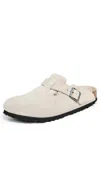 Birkenstock Boston Soft Footbed Clogs Oyster In White