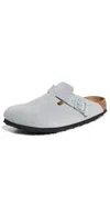 Birkenstock Boston Soft Footbed Clogs In Pure Sage