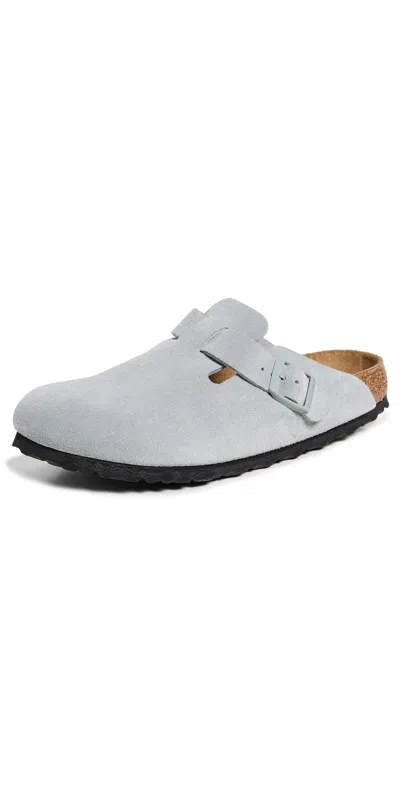 BIRKENSTOCK BOSTON SOFT FOOTBED CLOGS PURE SAGE