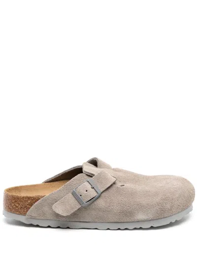 Birkenstock Boston Soft Footbed In Grey