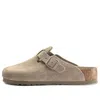 Birkenstock Suede Leather Sneaker With Anatomical Cork-latex Footbed In Neutral