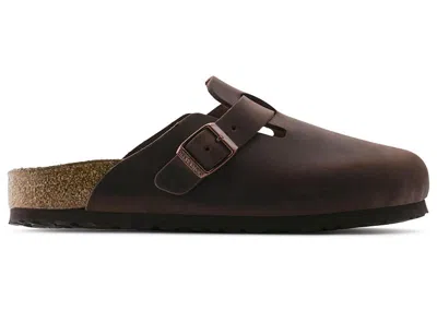 Pre-owned Birkenstock Boston Soft Footbed Oiled Leather Sneakers In Habana Brown