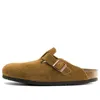 Birkenstock Boston Soft Footbed Regular 'suede Mink' In Brown