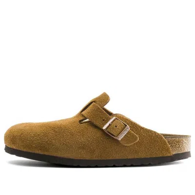 Birkenstock Boston Soft Footbed Regular 'suede Mink' In Brown
