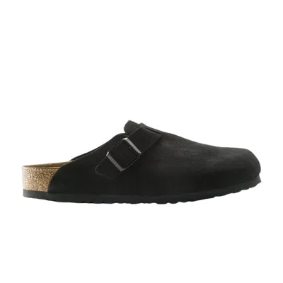 Pre-owned Birkenstock Boston Soft Footbed Suede 'black' | Men's Size 38