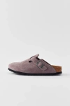 Birkenstock Boston Soft Footbed Suede Clog In Faded Purple, Women's At Urban Outfitters