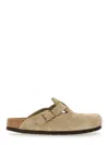 Birkenstock Boston Soft Footbed Suede Leather In Animal Print