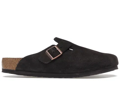 Pre-owned Birkenstock Boston Soft Footbed Suede Mocha Sneakers In Mocha Brown