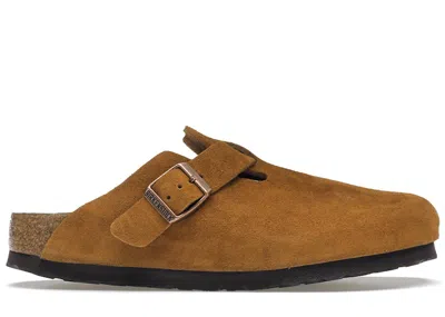 Pre-owned Birkenstock Boston Soft Footbed Suede Sneakers In Mink In Brown
