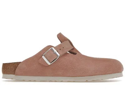 Pre-owned Birkenstock Boston Soft Footbed Suede Sneakers In Pink Clay