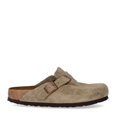Birkenstock Boston Soft Footbed Taupe Clog In Brown