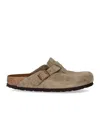 Birkenstock Boston Soft Footbed Taupe Clog In Brown
