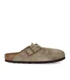 Birkenstock Taupe Regular Boston Soft Footbed Slip-on Loafers In Neutral