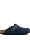 Birkenstock Boston Suede Clog In Blue