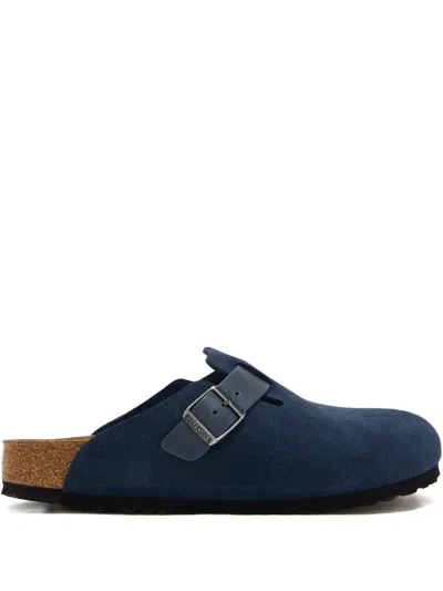Birkenstock Boston Suede Clog In Blue