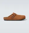 Birkenstock Boston Oiled Leather Mules In Brown