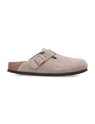 Birkenstock Boston Suede Clogs In Multi