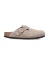 Birkenstock Boston Felted Slippers In Brown