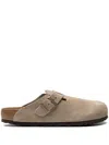 Birkenstock Boston Suede Clogs In Grey