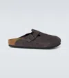 Birkenstock Boston Mules In Grey