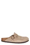 Birkenstock Suede Mule Boston With Adjustable Strap In Multi