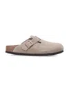 Birkenstock Boston Felted Slippers In Taupe