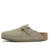 Birkenstock Mens  Boston Suede Clogs In Green