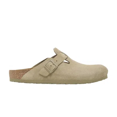 Pre-owned Birkenstock Boston Suede Leather 'faded Khaki' | Tan | Men's Size 41 In Brown