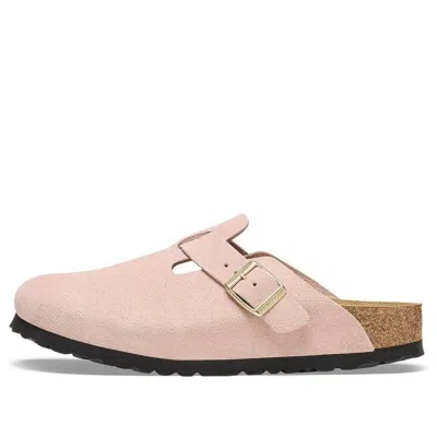 BIRKENSTOCK BIRKENSTOCK BOSTON SUEDE LEATHER SANDALS 'LIGHT ROSE'